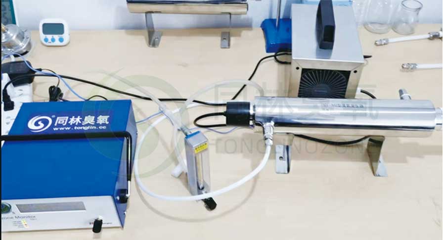 紫外線臭氧發(fā)生器300ppb臭氧濃度測試現(xiàn)場